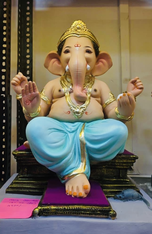 Mint Green Chaurang Ganesh Murti